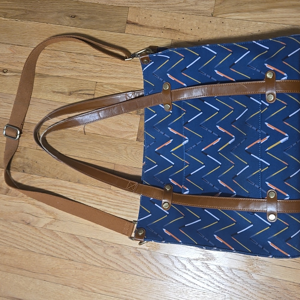 Modcloth Camp Director Tote in Pencils - Carry All Satchel Cross Body Work